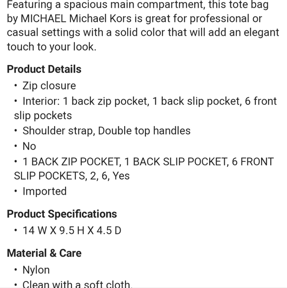 Michael Kors Eva Sm Top Zip Tote- NWT - Picture 3 of 3